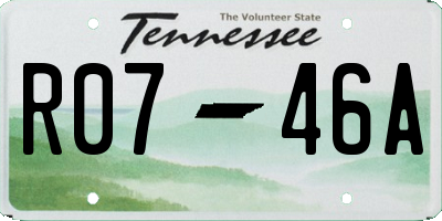 TN license plate R0746A