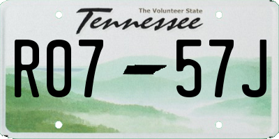 TN license plate R0757J