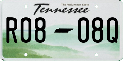 TN license plate R0808Q