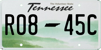 TN license plate R0845C