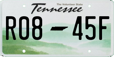 TN license plate R0845F