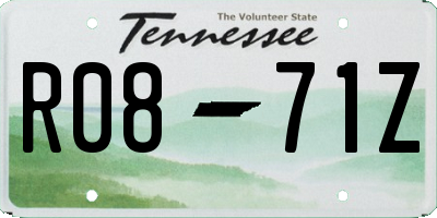 TN license plate R0871Z