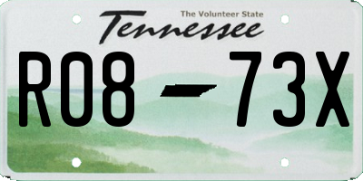 TN license plate R0873X