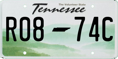 TN license plate R0874C