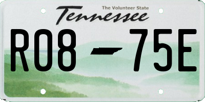 TN license plate R0875E
