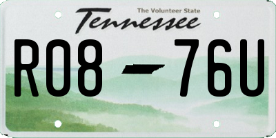 TN license plate R0876U