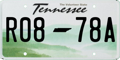 TN license plate R0878A