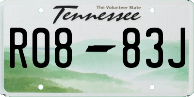 TN license plate R0883J