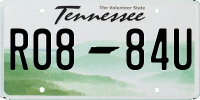 TN license plate R0884U