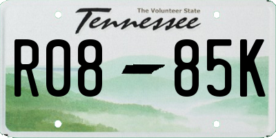 TN license plate R0885K