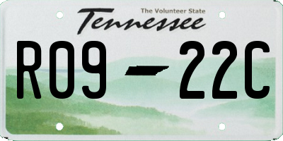 TN license plate R0922C