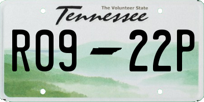 TN license plate R0922P
