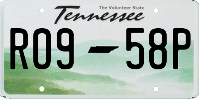 TN license plate R0958P