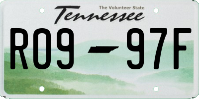 TN license plate R0997F