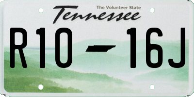 TN license plate R1016J