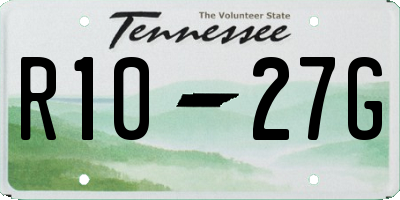 TN license plate R1027G