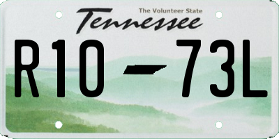 TN license plate R1073L