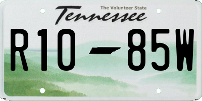 TN license plate R1085W