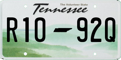 TN license plate R1092Q