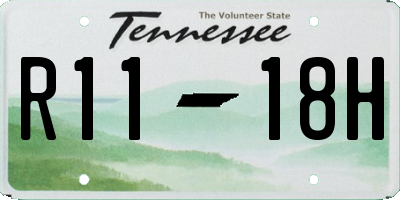 TN license plate R1118H