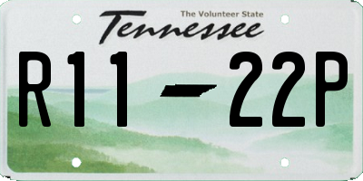 TN license plate R1122P