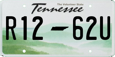 TN license plate R1262U