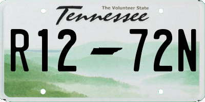 TN license plate R1272N