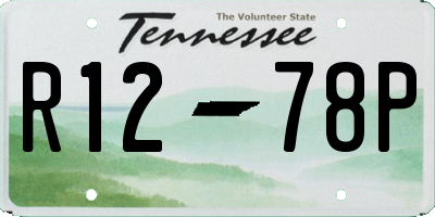 TN license plate R1278P
