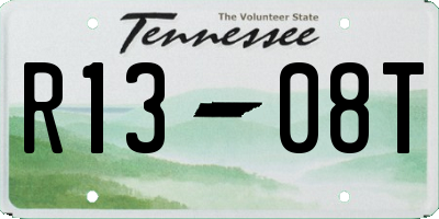 TN license plate R1308T