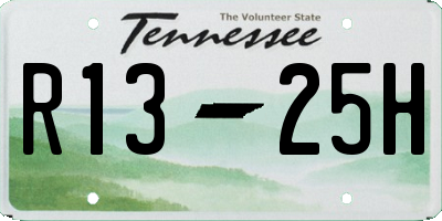 TN license plate R1325H