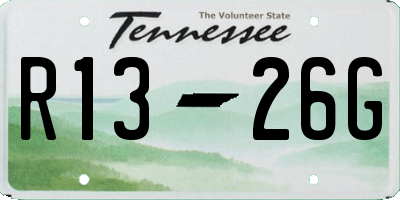 TN license plate R1326G