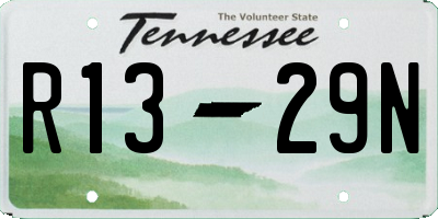 TN license plate R1329N