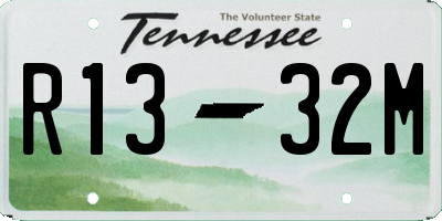 TN license plate R1332M