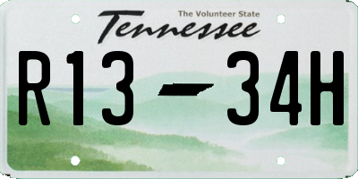 TN license plate R1334H