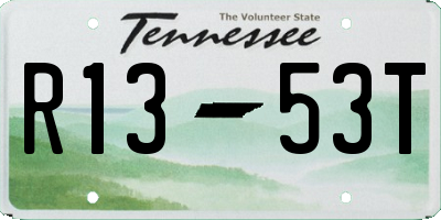 TN license plate R1353T