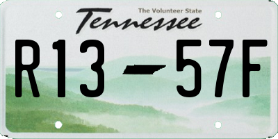 TN license plate R1357F