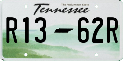 TN license plate R1362R