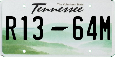 TN license plate R1364M