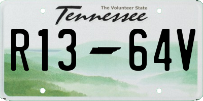 TN license plate R1364V