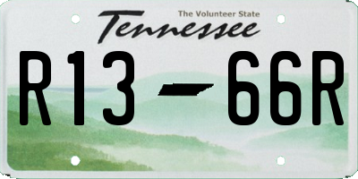TN license plate R1366R