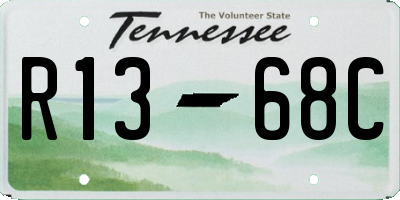 TN license plate R1368C