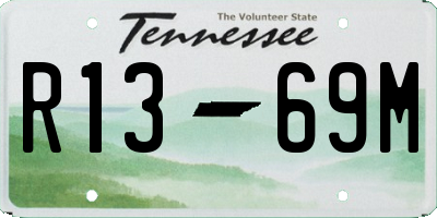 TN license plate R1369M