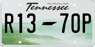 TN license plate R1370P