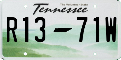 TN license plate R1371W