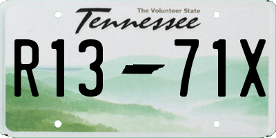 TN license plate R1371X
