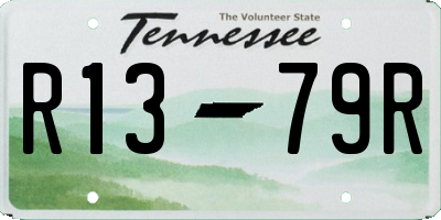 TN license plate R1379R