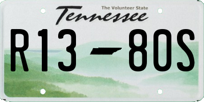 TN license plate R1380S