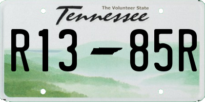 TN license plate R1385R
