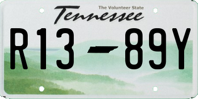 TN license plate R1389Y