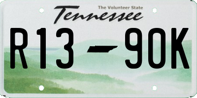 TN license plate R1390K